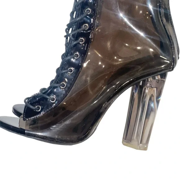 Fashion Nova Black Heeled Boots - Picture 5 of 8